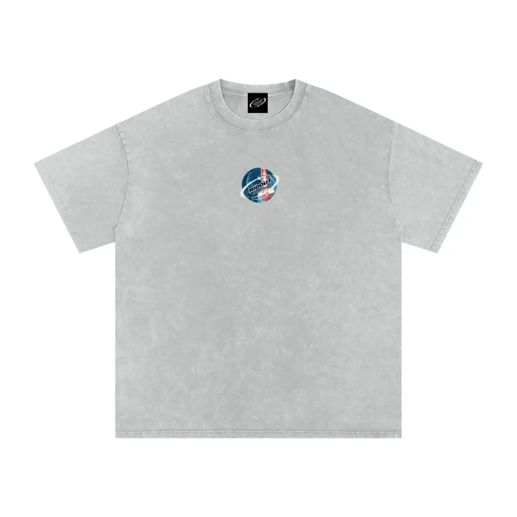 Nocturne Heat - Snow Washed Oversized Cotton T-Shirt