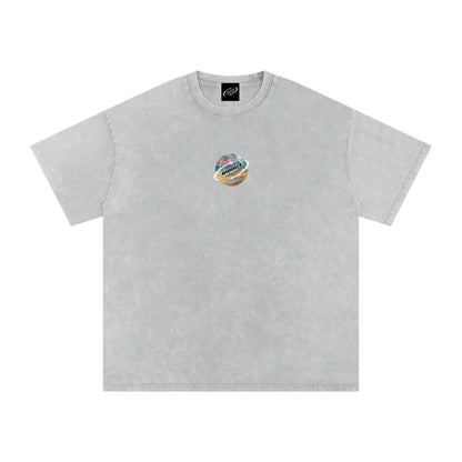 Neon Drift - Snow Washed Oversized Cotton T-Shirt