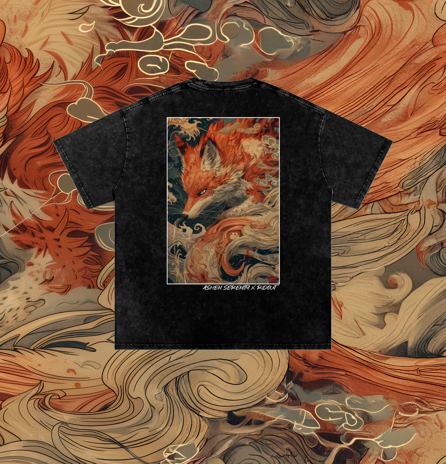 Ashen Serenity - Snow Washed Oversized Cotton T-Shirt